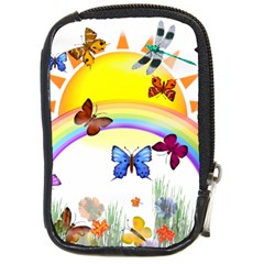 Butterfly Rainbow Days Compact Camera Leather Case