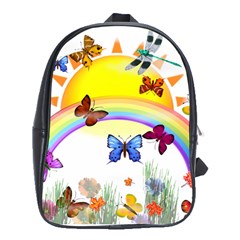 Butterfly Rainbow Days School Bag (xl)