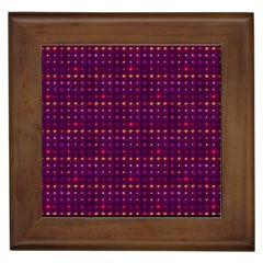 Funky Retro Pattern Framed Ceramic Tile by SaraThePixelPixie