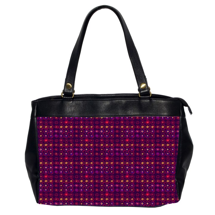 Funky Retro Pattern Oversize Office Handbag (Two Sides)