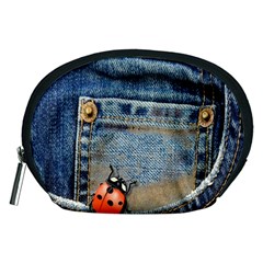 Blue Jean Lady Bug Accessory Pouch (medium) by TheWowFactor