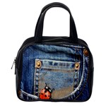 Blue Jean Butterfly Classic Handbag (One Side) Front