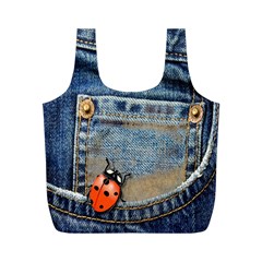 Blue Jean Butterfly Reusable Bag (m) by AlteredStates