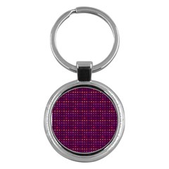 Funky Retro Pattern Key Chain (round) by SaraThePixelPixie