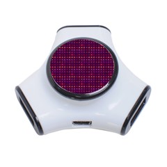 Funky Retro Pattern 3 Port Usb Hub