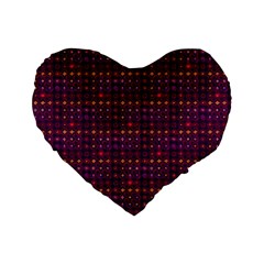 Funky Retro Pattern 16  Premium Heart Shape Cushion 