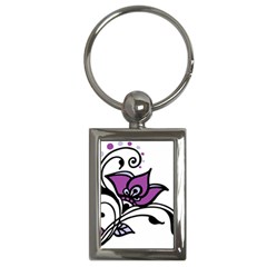 Awareness Flower Key Chain (rectangle)