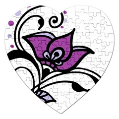 Awareness Flower Jigsaw Puzzle (heart) by FunWithFibro