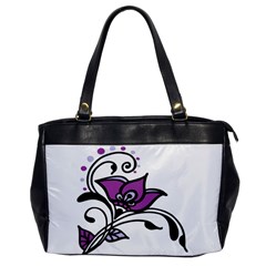 Awareness Flower Oversize Office Handbag (one Side) by FunWithFibro