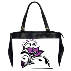 Awareness Flower Oversize Office Handbag (two Sides) by FunWithFibro