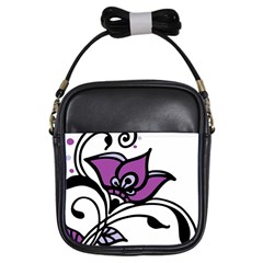 Awareness Flower Girl s Sling Bag by FunWithFibro