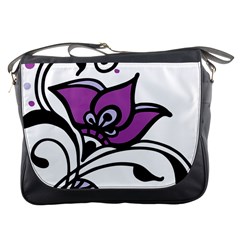 Awareness Flower Messenger Bag by FunWithFibro