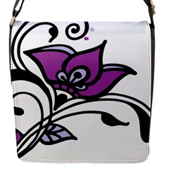 Awareness Flower Flap Closure Messenger Bag (small) by FunWithFibro