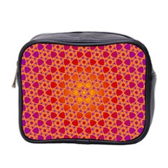 Radial Flower Mini Travel Toiletry Bag (two Sides)