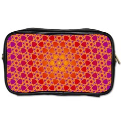 Radial Flower Travel Toiletry Bag (one Side) by SaraThePixelPixie