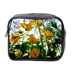 Yellow Flowers Mini Travel Toiletry Bag (two Sides)