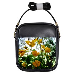 Yellow Flowers Girl s Sling Bag