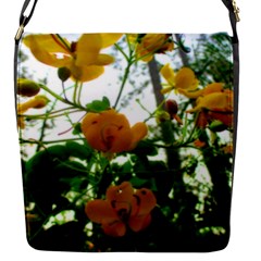 Yellow Flowers Flap Closure Messenger Bag (small)