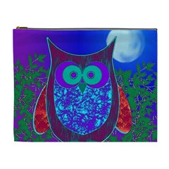 Moon Owl Cosmetic Bag (xl) by SaraThePixelPixie