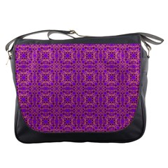 Purple Moroccan Pattern Messenger Bag