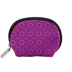 Purple Moroccan Pattern Accessories Pouch (small)