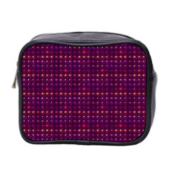 Funky Retro Pattern Mini Travel Toiletry Bag (two Sides)