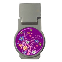 Flowery Flower Money Clip (round)