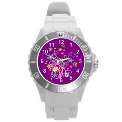 Flowery Flower Plastic Sport Watch (large)