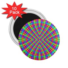 Many Circles 2 25  Button Magnet (10 Pack)