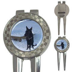 Snowy Gsd Golf Pitchfork & Ball Marker by StuffOrSomething