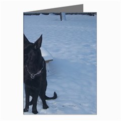 Snowy Gsd Greeting Card (8 Pack) by StuffOrSomething