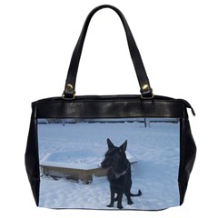 Snowy Gsd Oversize Office Handbag (two Sides)