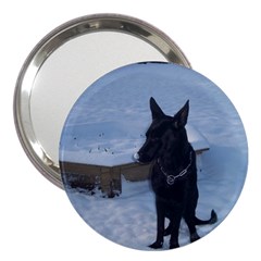 Snowy Gsd 3  Handbag Mirror