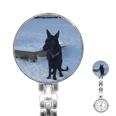 Snowy Gsd Stainless Steel Nurses Watch by StuffOrSomething