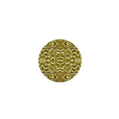 Gold Plated Ornament 1  Mini Button by dflcprints