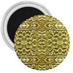 Gold Plated Ornament 3  Button Magnet Front