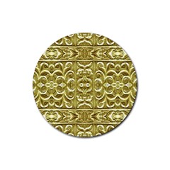 Gold Plated Ornament Drink Coaster (round)