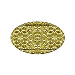 Gold Plated Ornament Sticker (oval) by dflcprints