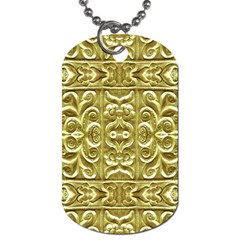 Gold Plated Ornament Dog Tag (one Sided)