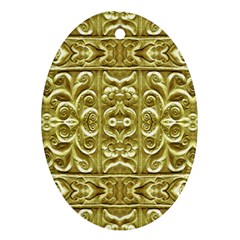 Gold Plated Ornament Oval Ornament (two Sides) by dflcprints