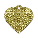 Gold Plated Ornament Dog Tag Heart (Two Sided) Front