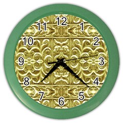 Gold Plated Ornament Wall Clock (color)