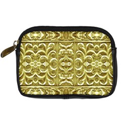 Gold Plated Ornament Digital Camera Leather Case