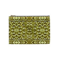 Gold Plated Ornament Cosmetic Bag (medium) by dflcprints