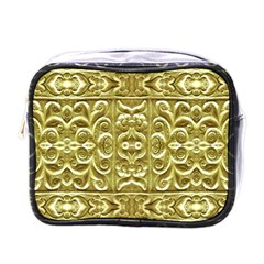 Gold Plated Ornament Mini Travel Toiletry Bag (one Side) by dflcprints