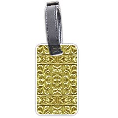 Gold Plated Ornament Luggage Tag (one Side) by dflcprints