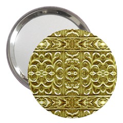 Gold Plated Ornament 3  Handbag Mirror by dflcprints