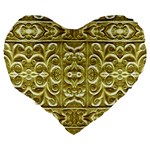 Gold Plated Ornament 19  Premium Heart Shape Cushion Back