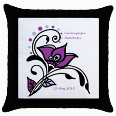 2015 Awareness Day Black Throw Pillow Case