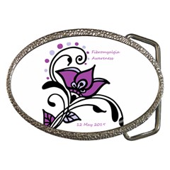 2015 Awareness Day Belt Buckle (oval) by FunWithFibro